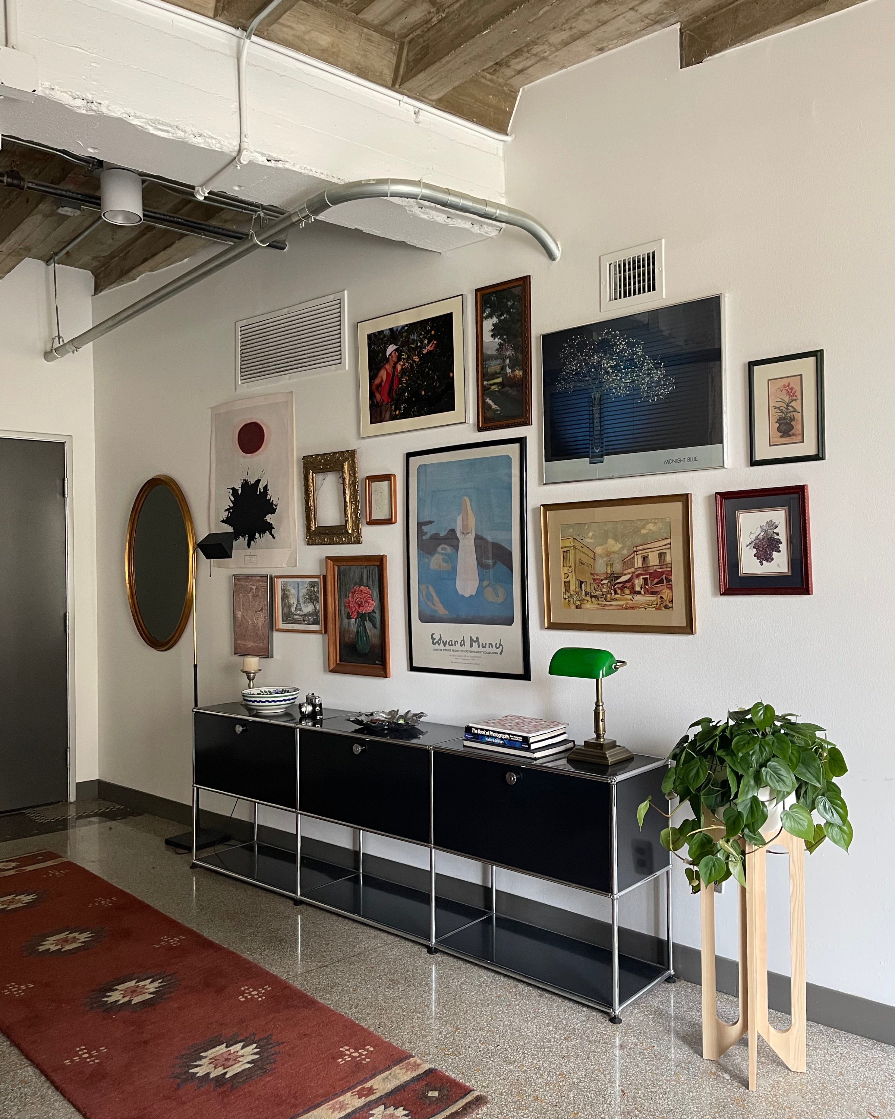 arches-plant-stand-entryway-chrome-console-table-gallery-wall-braidandwood