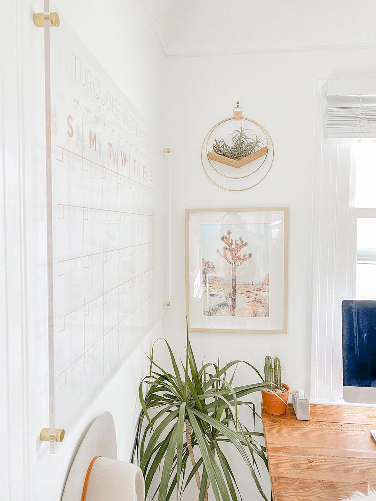 air plant holders from Kandis Cottage styled in boho home office