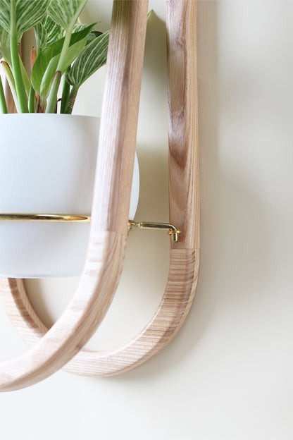 detail shot of frame wall planter by braid &amp; wood