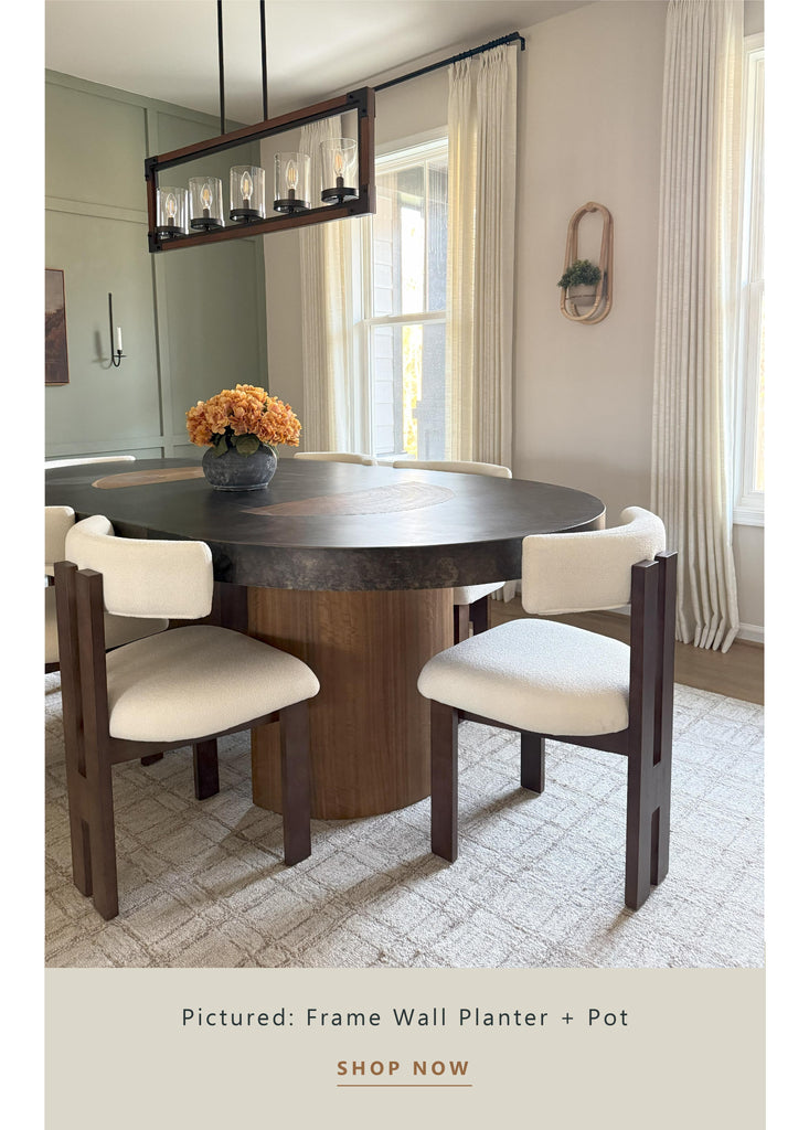 frame-wall-planter-hung-in-modern-dining-room-braidandwood