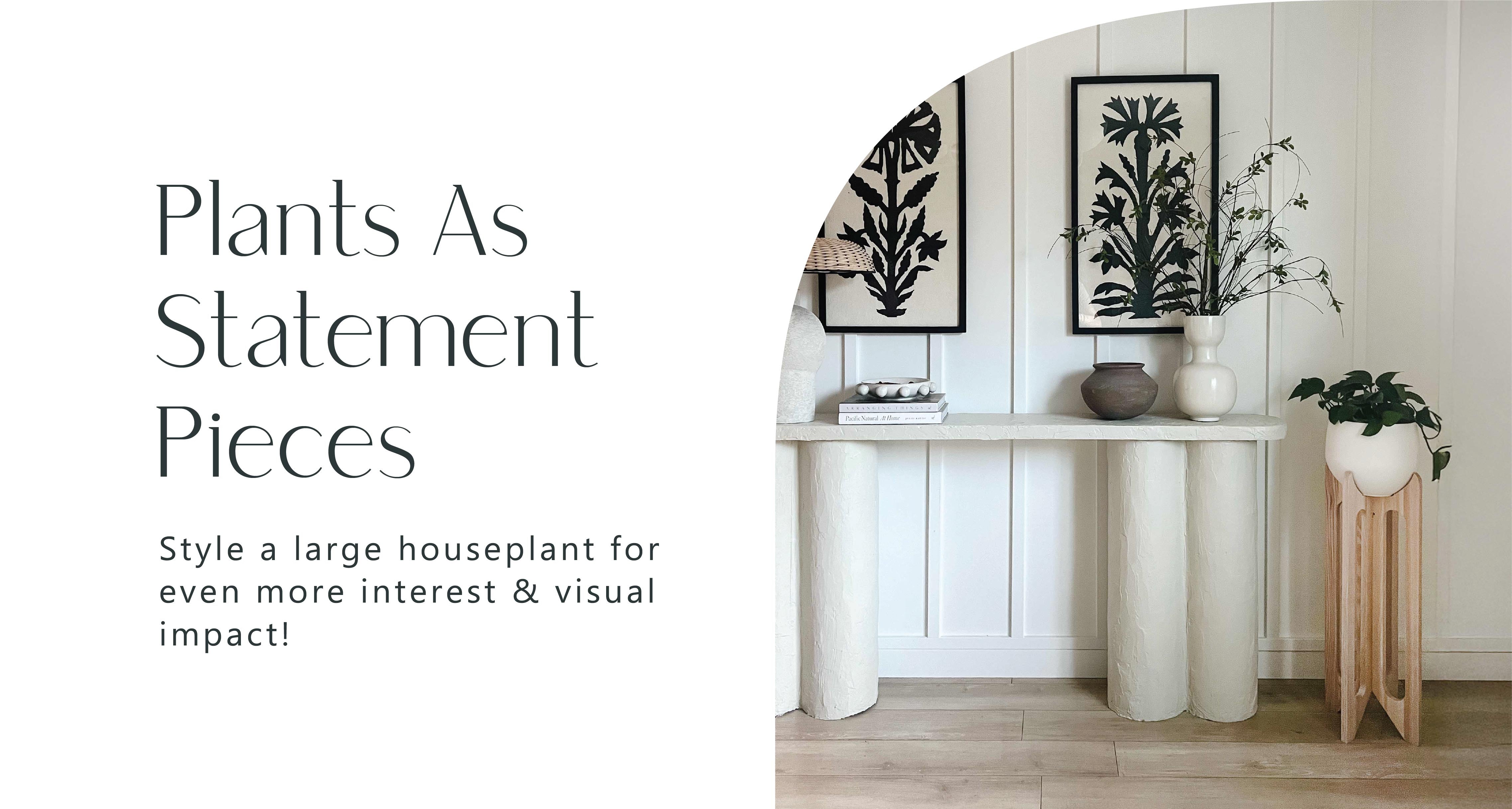 arches-plant-stand-next-to-modern-console-table-dining-houseplants-braidandwood